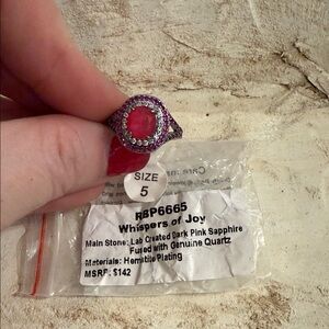 Whispers of Joy Pink Sapphire Ring